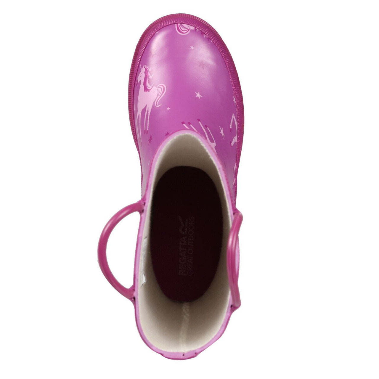Regatta Minnow Kids Boys Girls Waterproof Wellington Boots Pink Unicorn