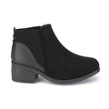 Women's Wide Fit Elastic Chelsea Pull On Ankle Boot Black
