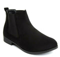 Women's Wide Fit Chelsea Pull On Faux Suede Ankle Boot Black
