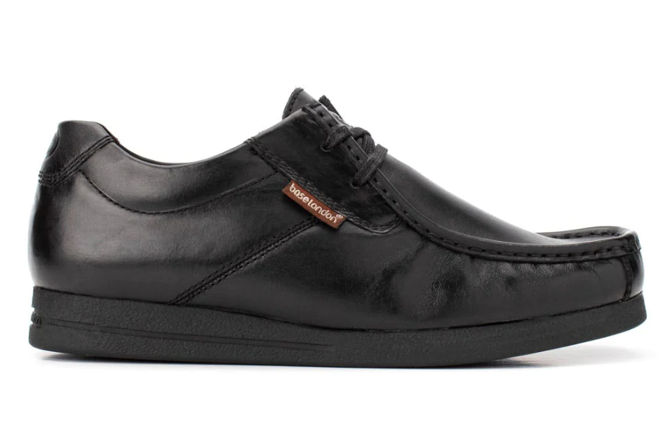 Base London Event Mens Classic Leather Smart Moccasin Lace Up Shoes