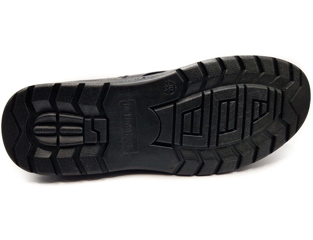 Dr Lightfoot Mens Memory Foam Orthopaedic Wide Fit Strap Up Shoes Black