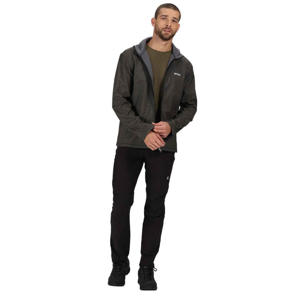 Regatta Mens Cera V Softshell Jacket Black Marble