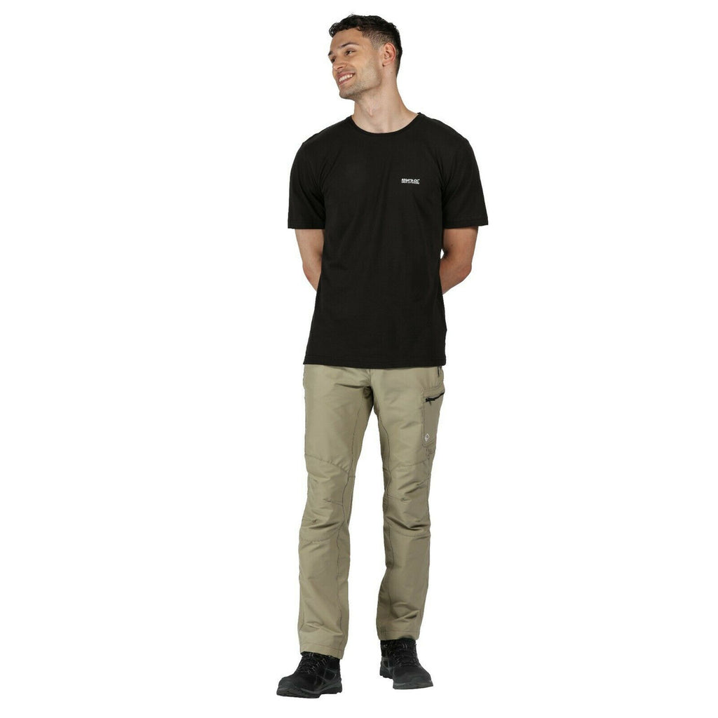 Regatta Mens Highton Walking Trousers Stretch Outdoor Hiking Water Resistant - Parchment