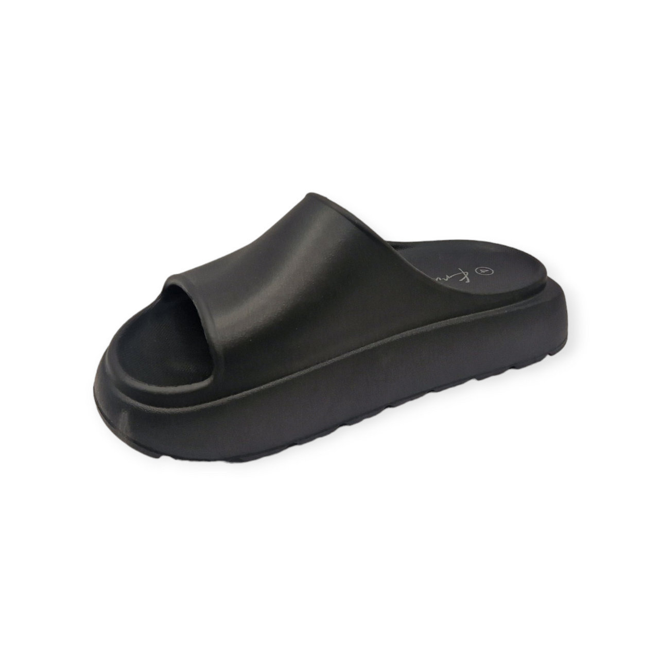 Womens Cloud Sliders Non-Slip Shower Slides Black