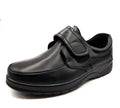 Dr Lightfoot Mens Memory Foam Orthopaedic Wide Fit Strap Up Shoes Black