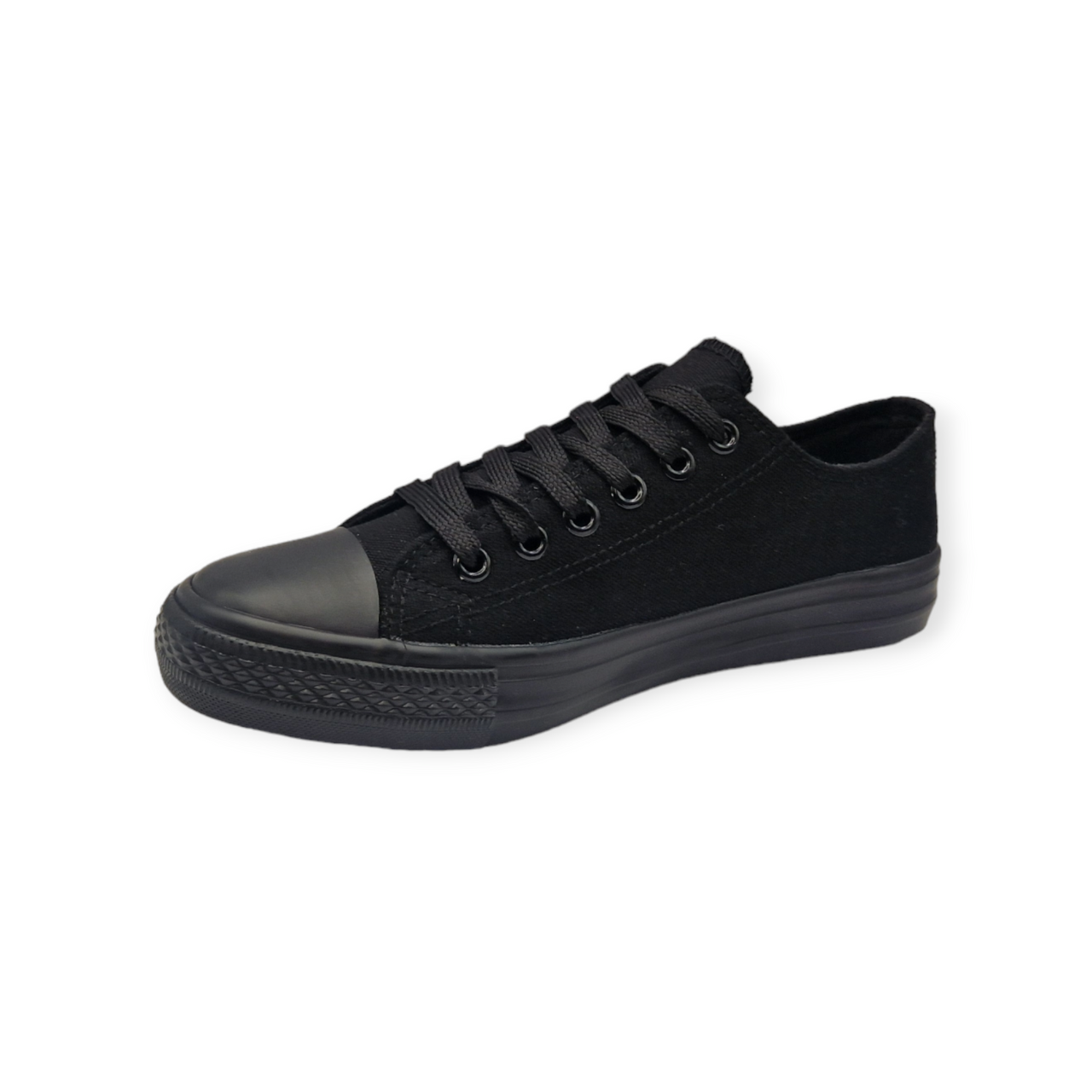 Womens Canvas Trainers All Black