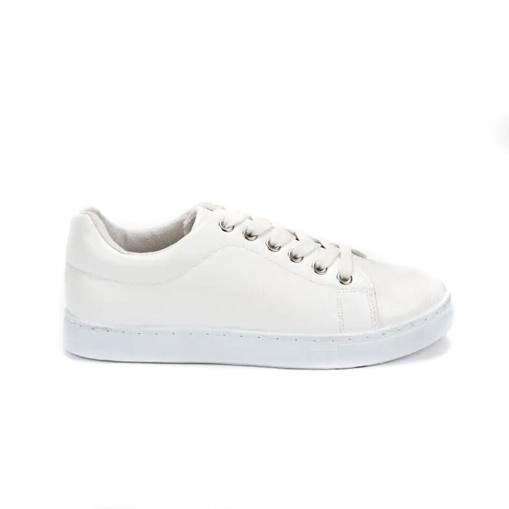 Women's Comfortable Lace Up Trainers White