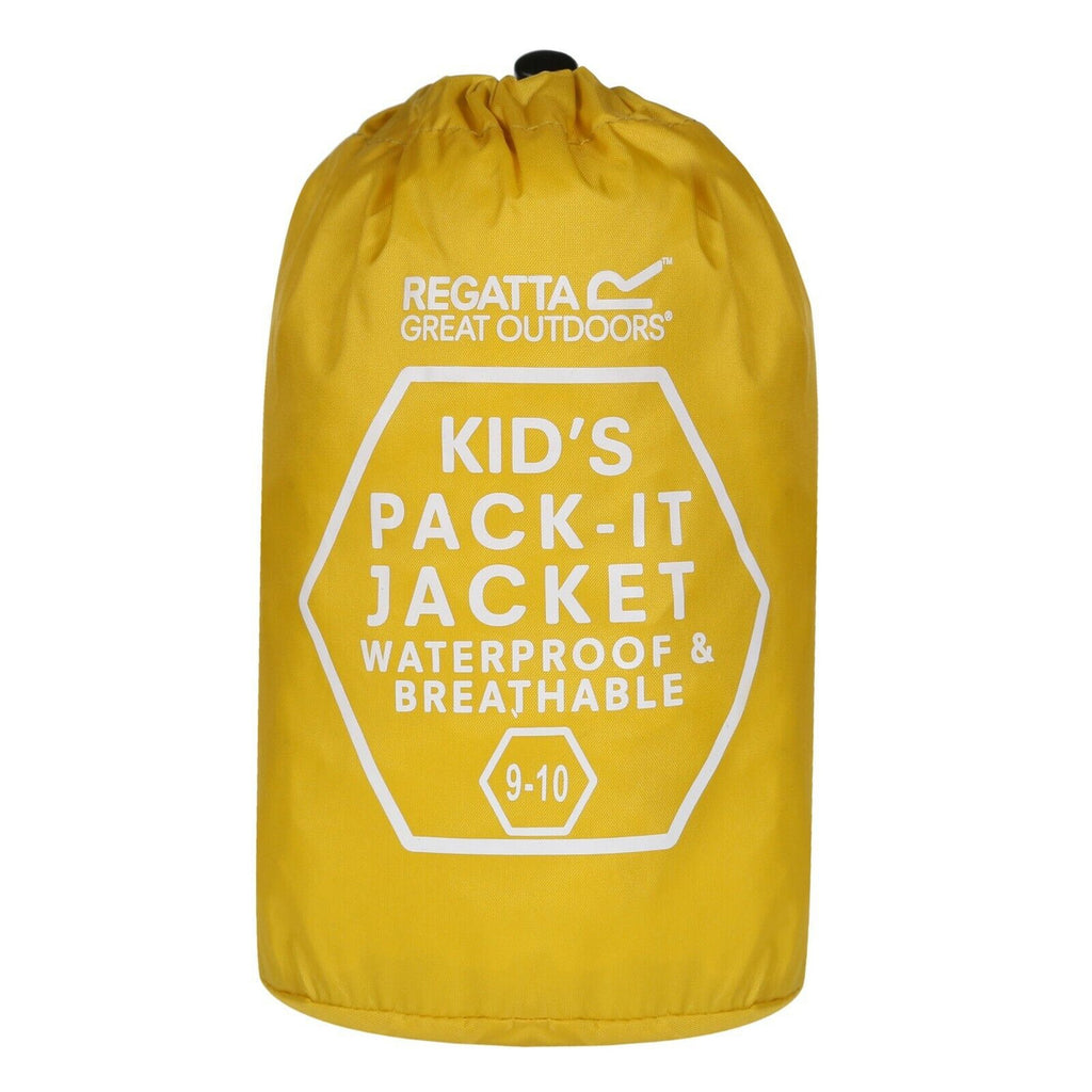 Regatta Kids Waterproof Jacket Packable Boys Girls Pack it Outdoor Walking 2-16