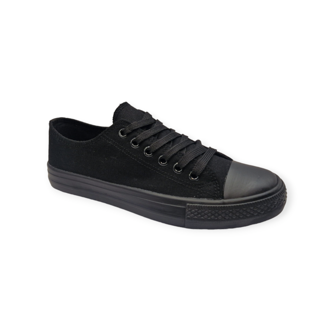 Womens Canvas Trainers All Black