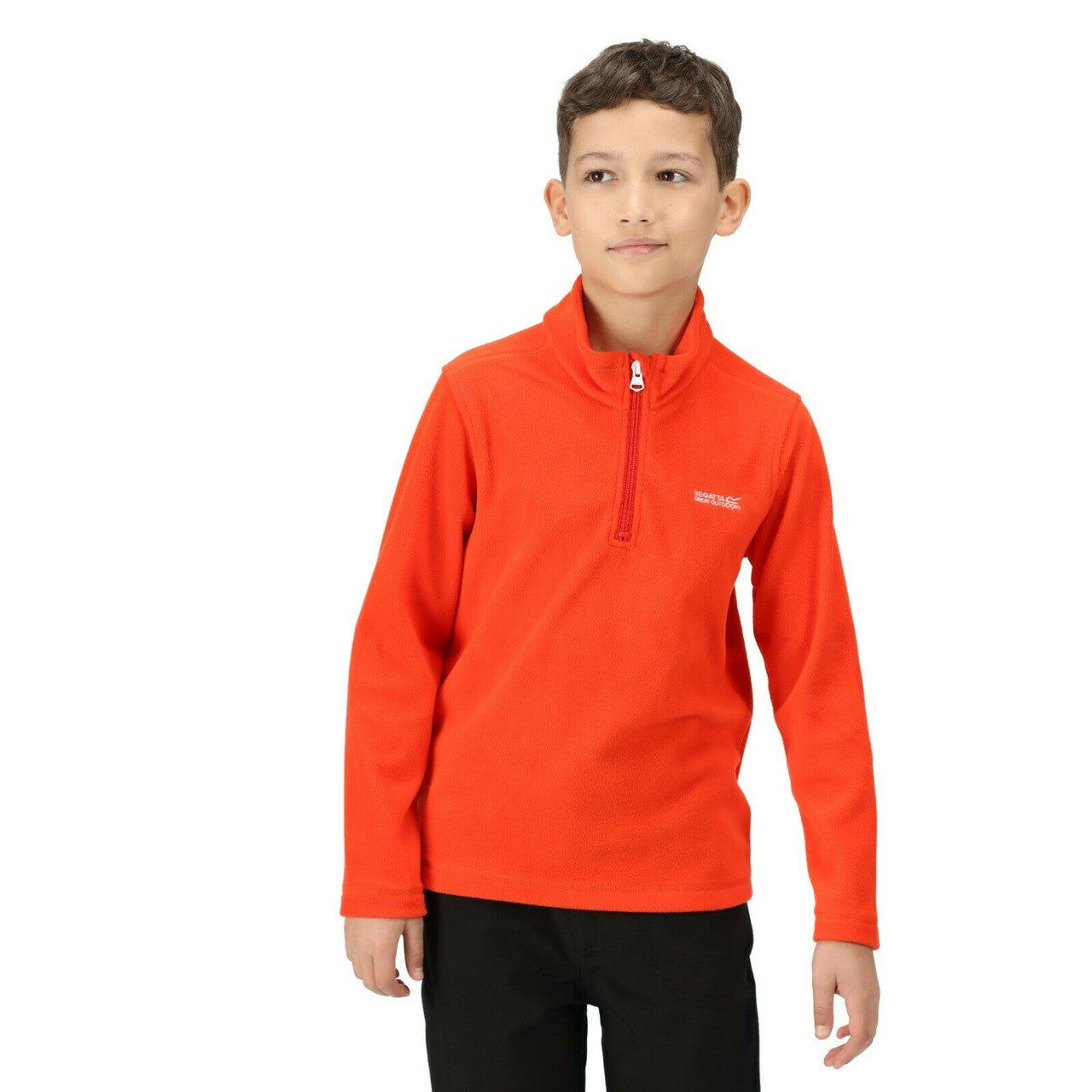 Regatta Kid's Hotshot Lightweight Half Zip Fleece Cajun Orange
