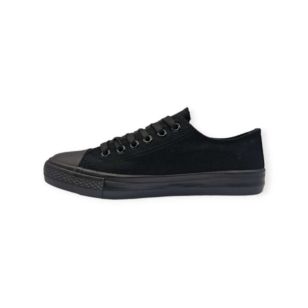 Womens Canvas Trainers All Black
