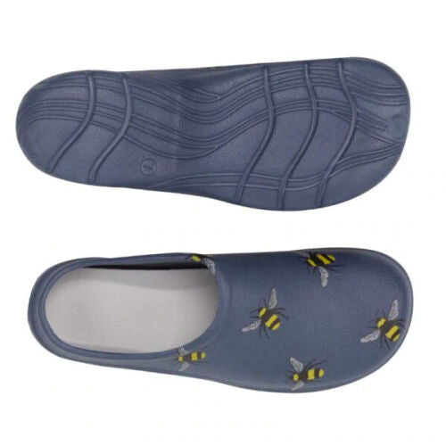 Briers Women's Lightweight Gardening Clogs - Blue Bees