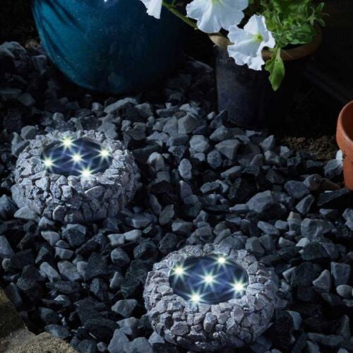 Smart Solar LED Outdoor Garden Rock Light