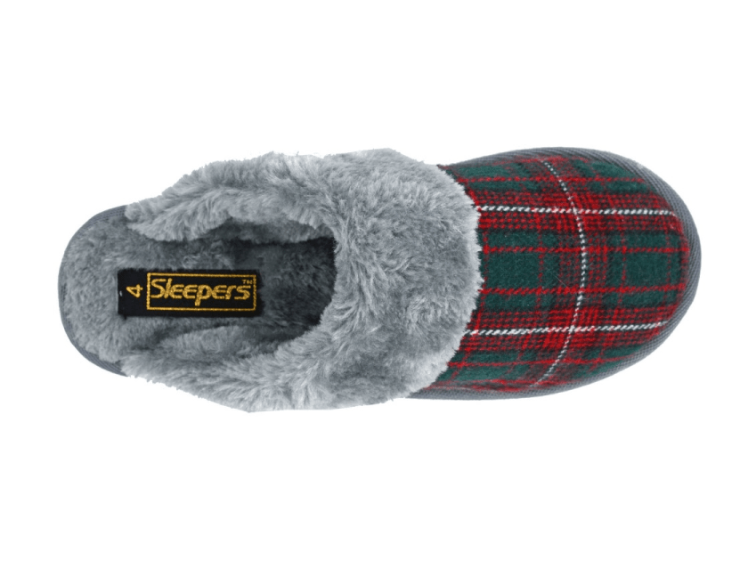 Sleepers Slip On Warm Mule Slippers Red - Renna Clothing