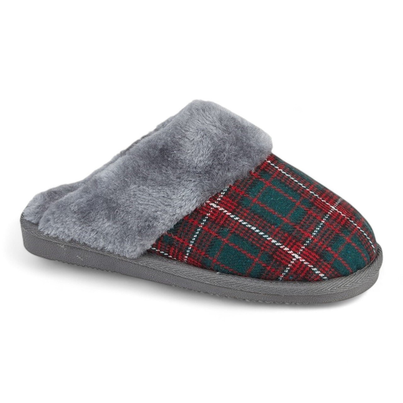 Sleepers Slip On Warm Mule Slippers Red - Renna Clothing