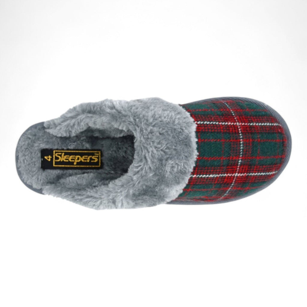 Sleepers Slip On Warm Mule Slippers Red - Renna Clothing