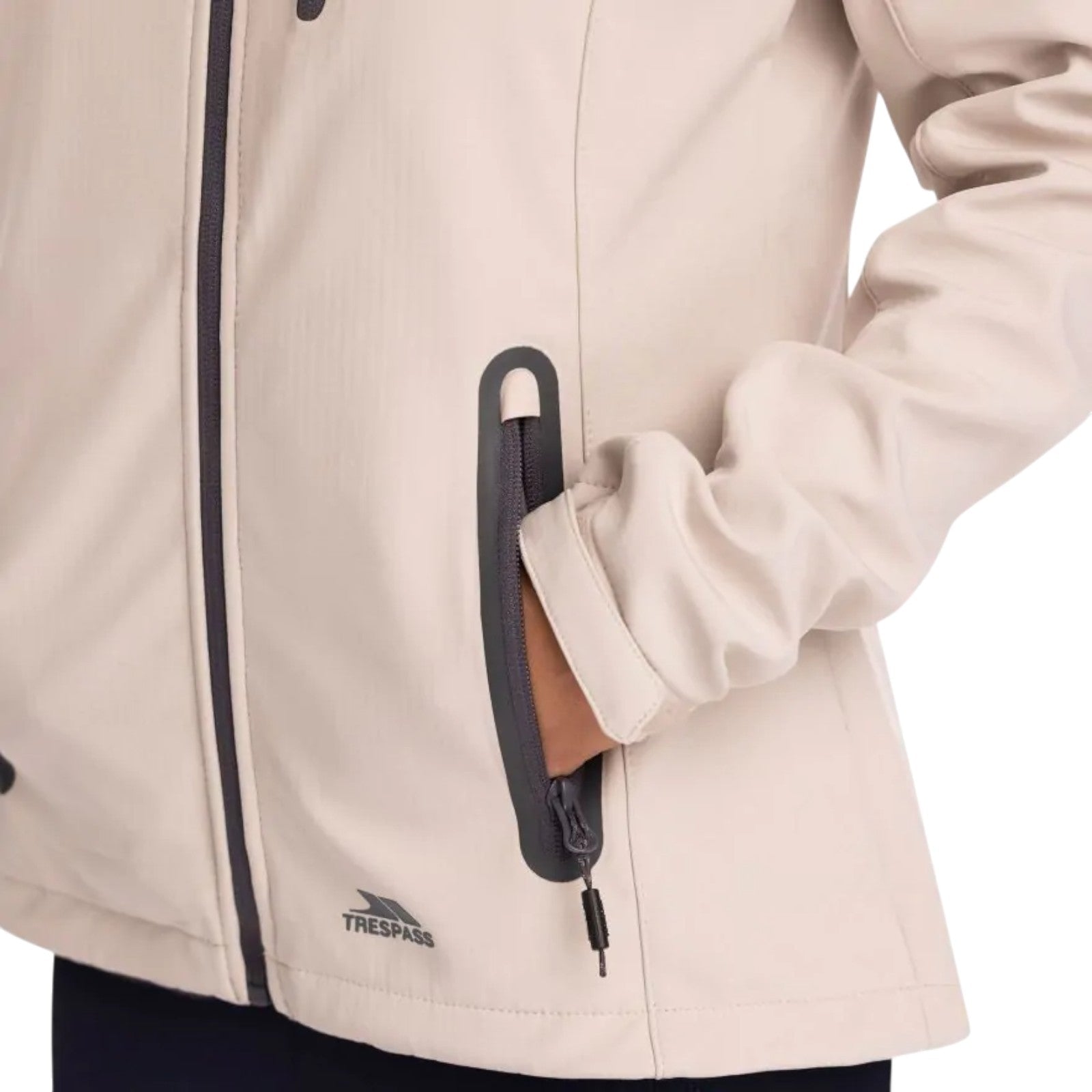 Trespass Bela II Women’s Softshell Jacket Soft Stone - Renna Clothing