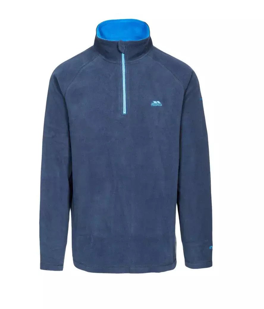 Trespass Men's Blackford Lightweight Half Zip Fleece Navy - Renna Clothing