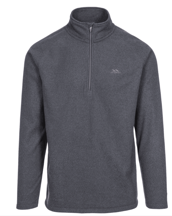 Trespass Men's Keynote Lightweight Half Zip Fleece Charcoal - Renna Clothing