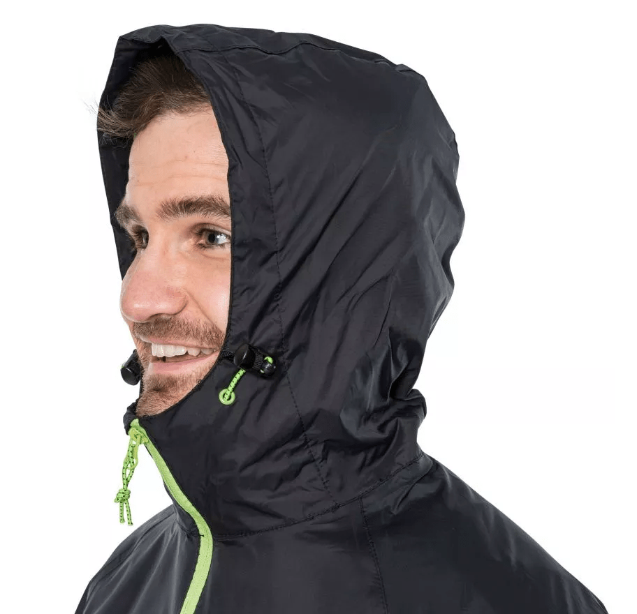 Trespass Unisex Qikpak Packable Waterproof Jacket Black - Renna Clothing