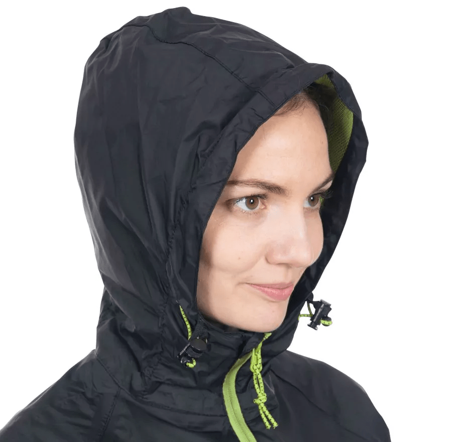 Trespass Unisex Qikpak Packable Waterproof Jacket Black - Renna Clothing