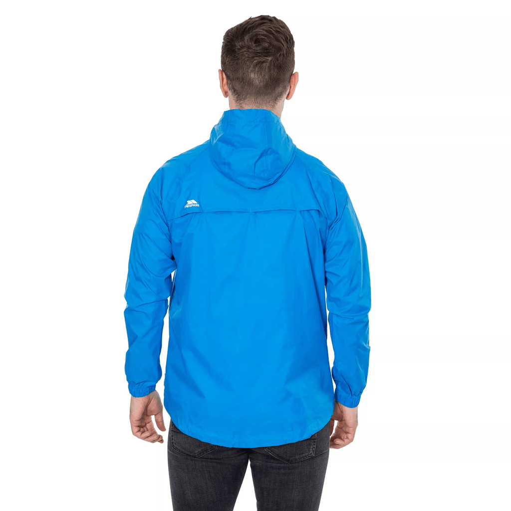 Trespass Unisex Qikpak Packable Waterproof Jacket Cobalt Blue - Renna Clothing