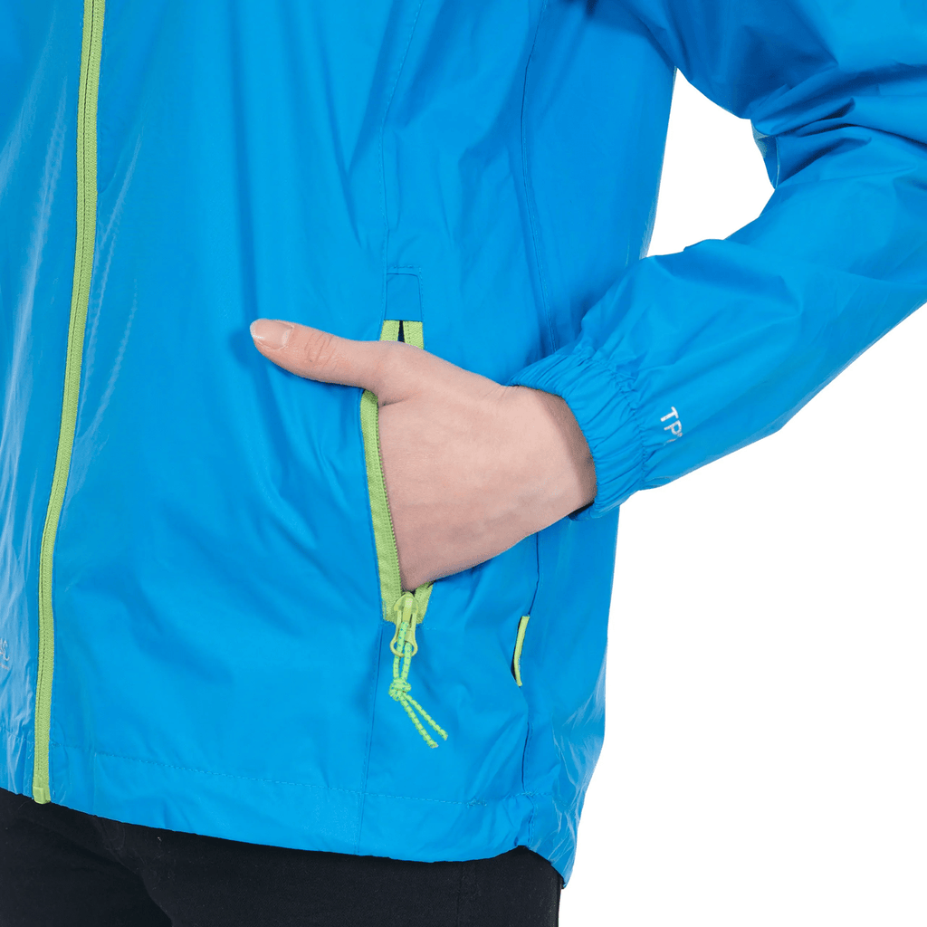 Trespass Unisex Qikpak Packable Waterproof Jacket Cobalt Blue - Renna Clothing