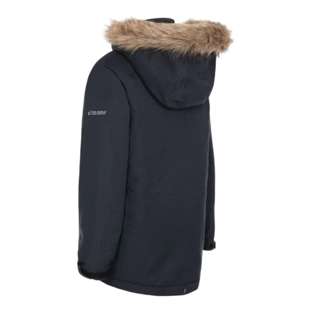 Trespass Upbeat Kids Waterproof Padded Parka Jacket Black - Renna Clothing