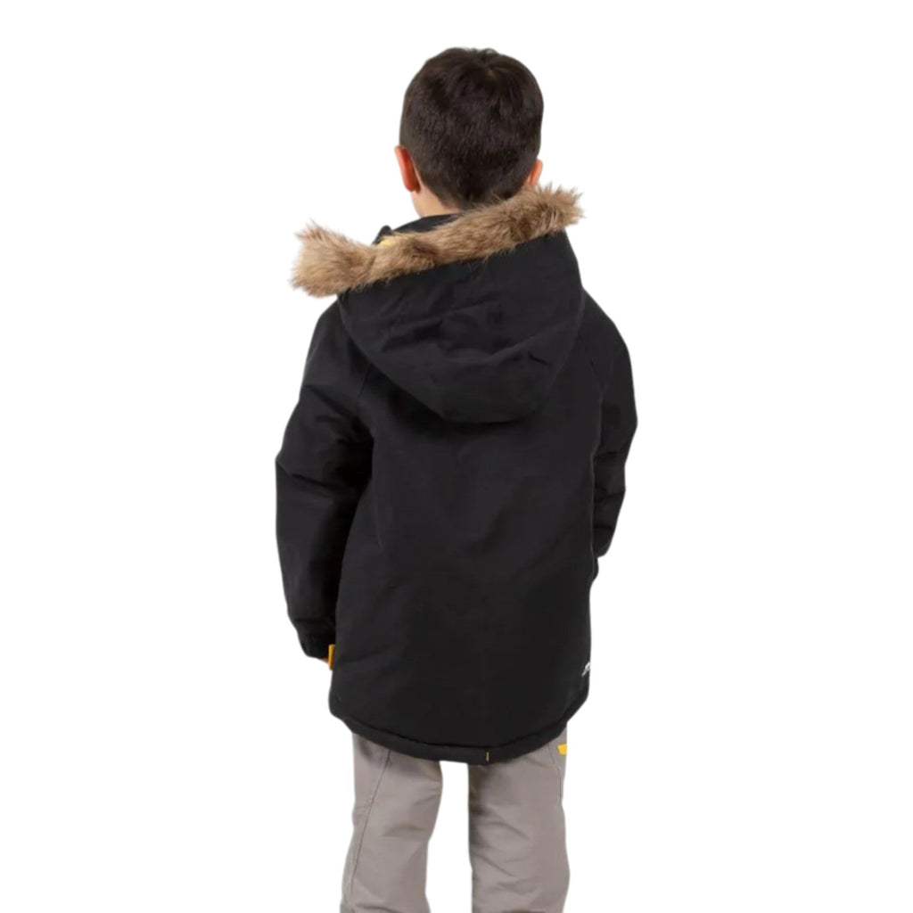 Trespass Upbeat Kids Waterproof Padded Parka Jacket Black - Renna Clothing