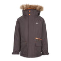 Trespass Upbeat Kids Waterproof Padded Parka Jacket Dark Grey - Renna Clothing
