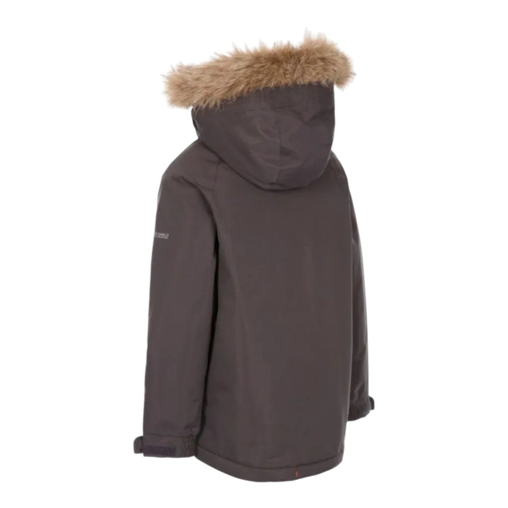 Trespass Upbeat Kids Waterproof Padded Parka Jacket Dark Grey - Renna Clothing