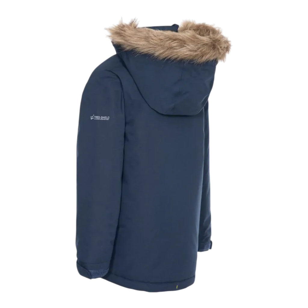 Trespass Upbeat Kids Waterproof Padded Parka Jacket Navy - Renna Clothing