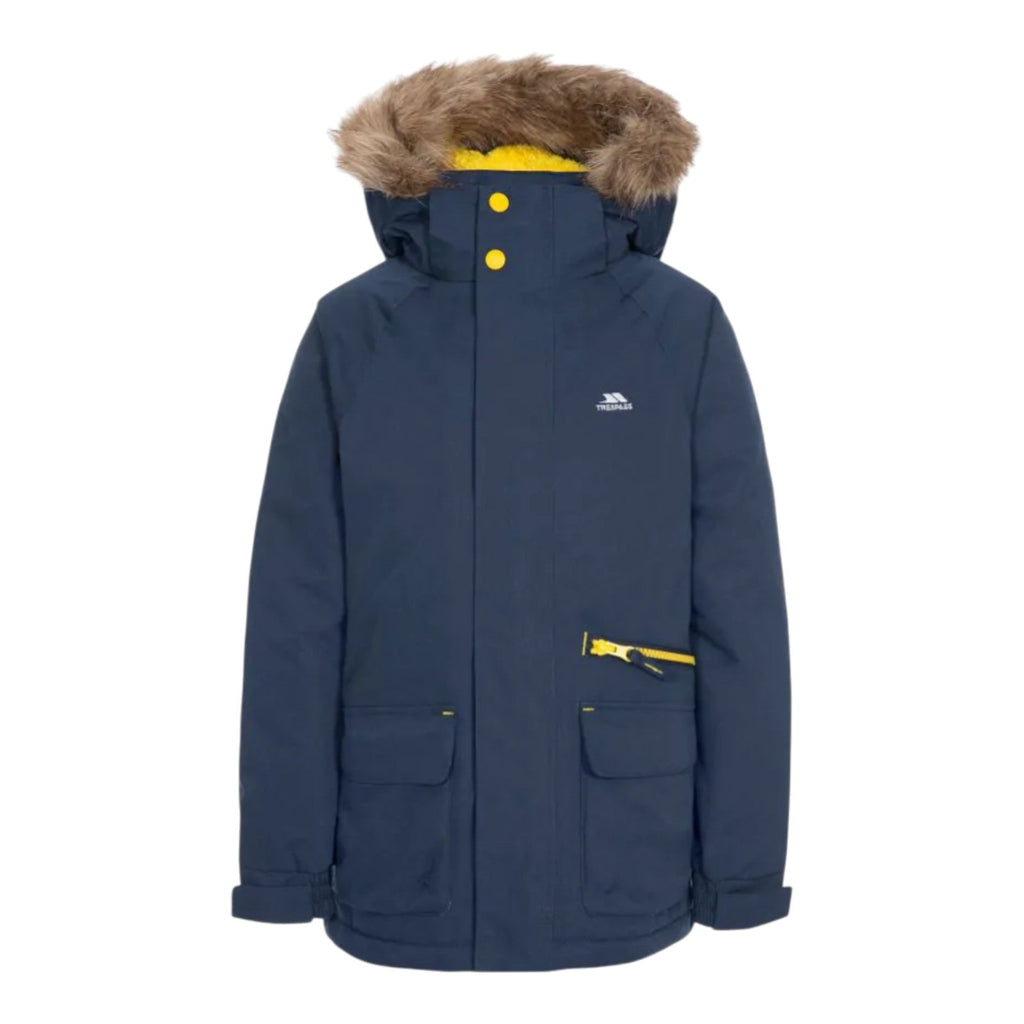 Trespass Upbeat Kids Waterproof Padded Parka Jacket Navy - Renna Clothing