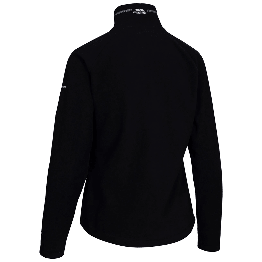 Trespass Women's Skylar Lightweight Half Zip Fleece Black Light Mulberry - Renna Clothing
