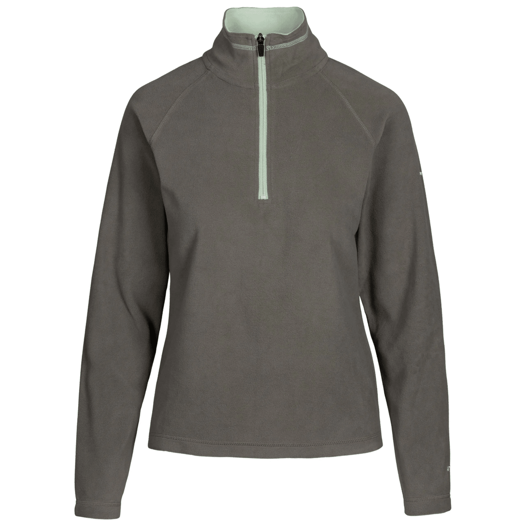 Trespass Women's Skylar Lightweight Half Zip Fleece Herb Green - Renna Clothing