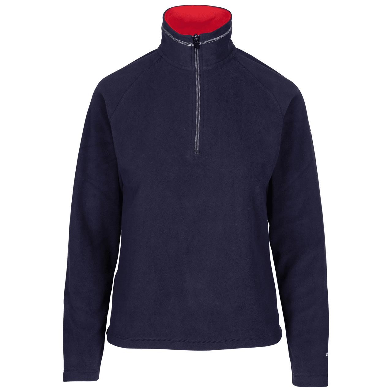 Trespass Women's Skylar Lightweight Half Zip Fleece Navy Red - Renna Clothing