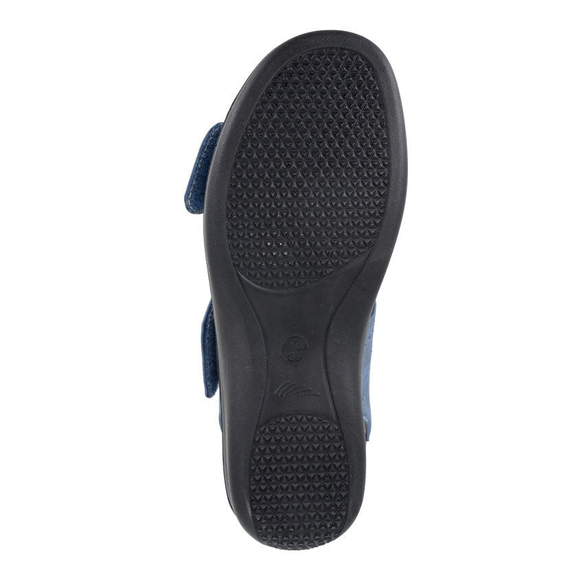 Women's Double Strap Comfort Sandals Navy Blue - Renna Clothing
