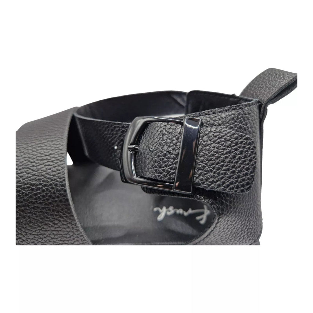 Women's Gladiator Fishermans Sandals Black - Renna Clothing