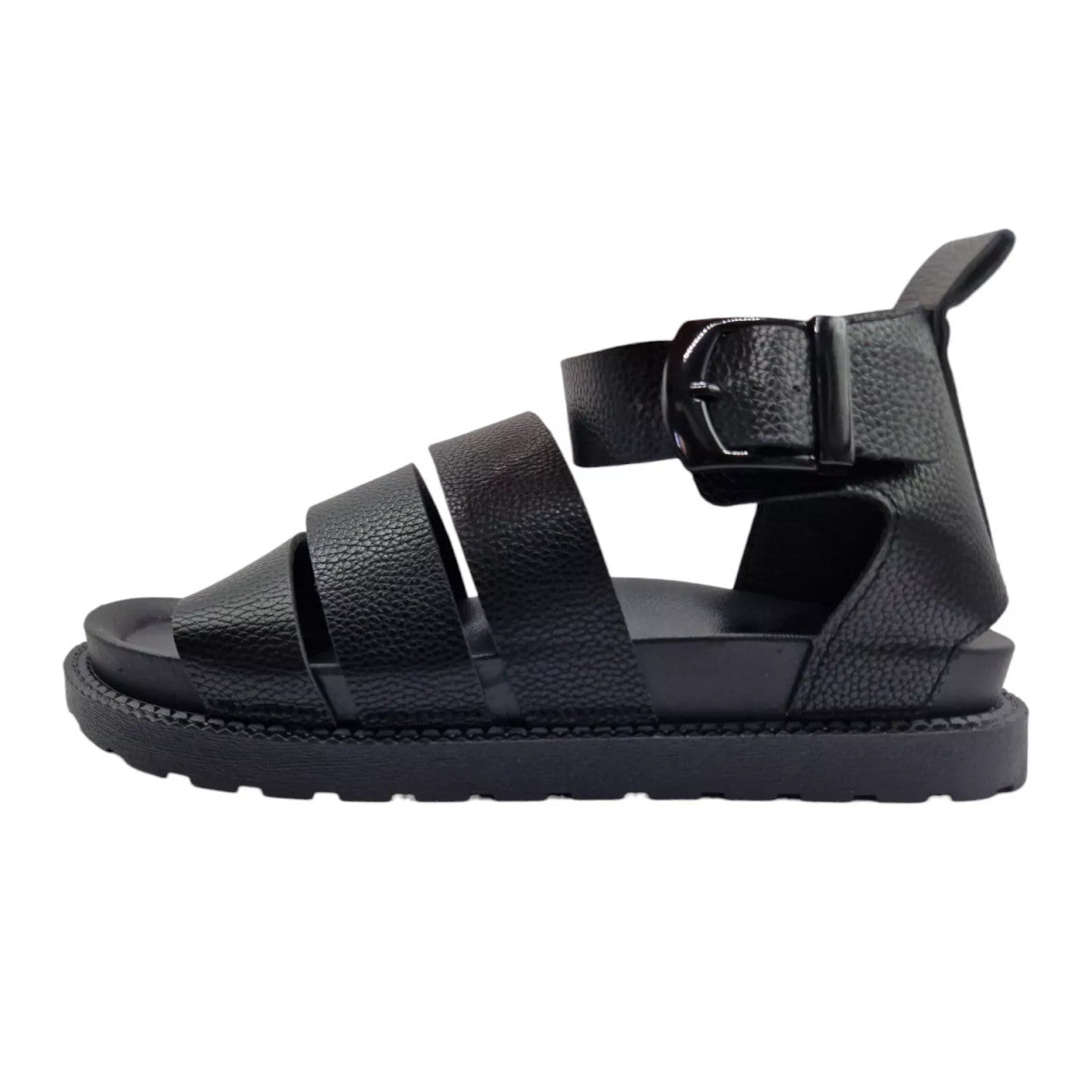 Women's Gladiator Fishermans Sandals Black - Renna Clothing