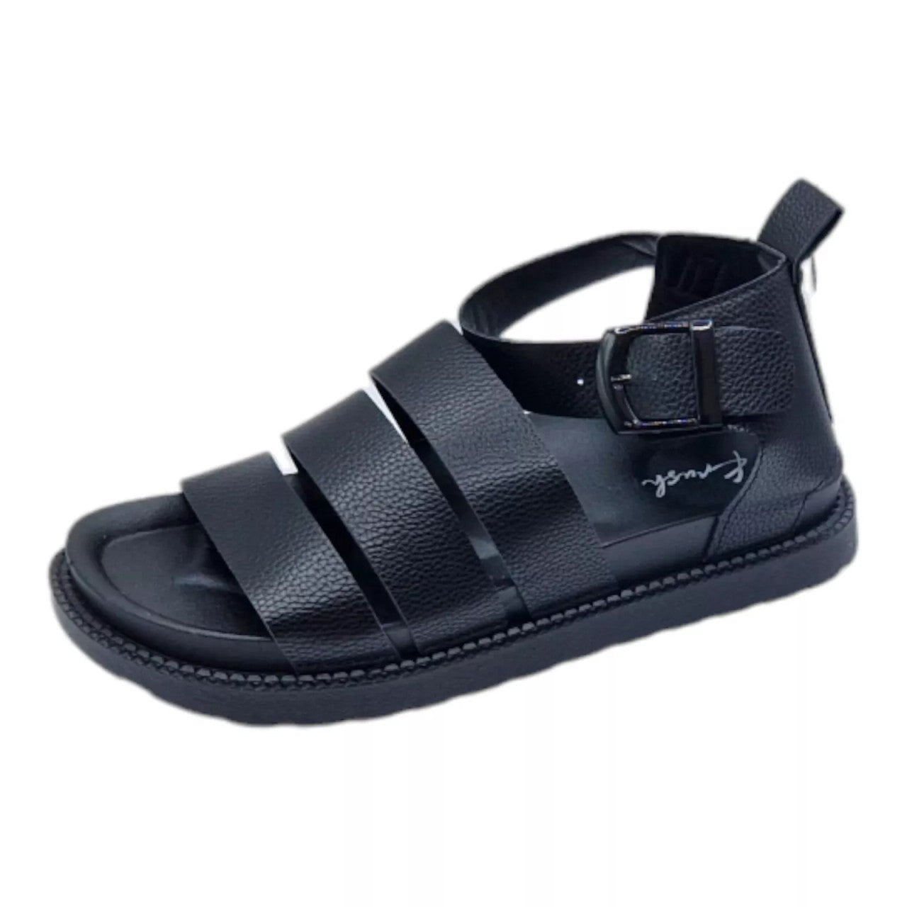 Women's Gladiator Fishermans Sandals Black - Renna Clothing