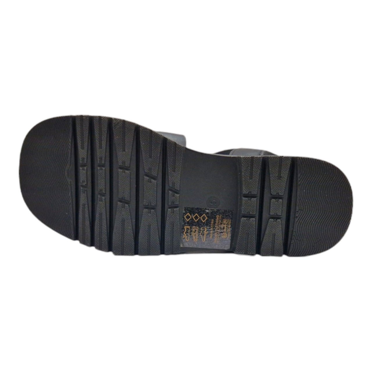 Women's Three Strap Gladiator EEE Wide Fit Sandals Black - Renna Clothing