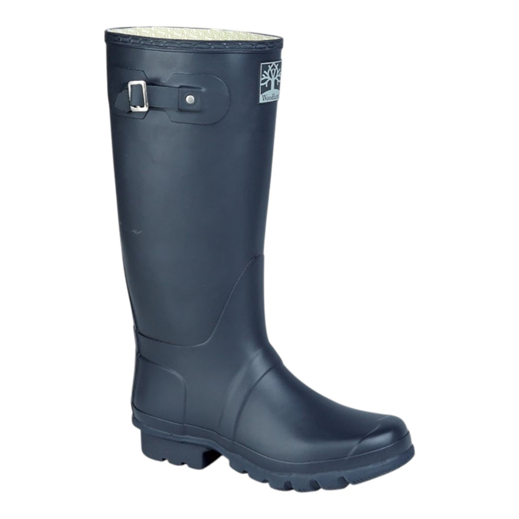 Woodland Extra Wide Fit Wellingtons – Unisex Strap Wellies Navy - Renna Clothing