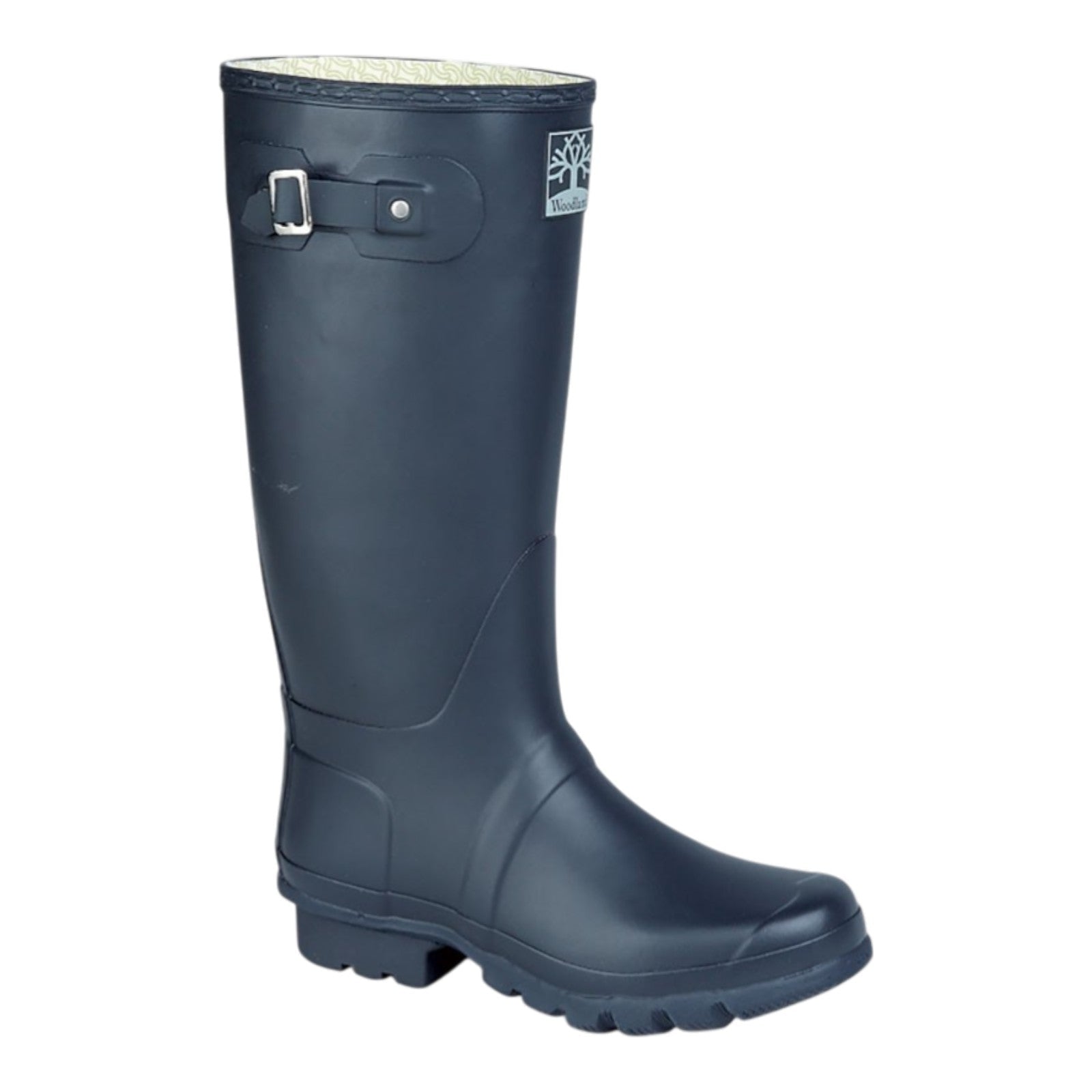 Woodland Extra Wide Fit Wellingtons – Unisex Strap Wellies Navy - Renna Clothing