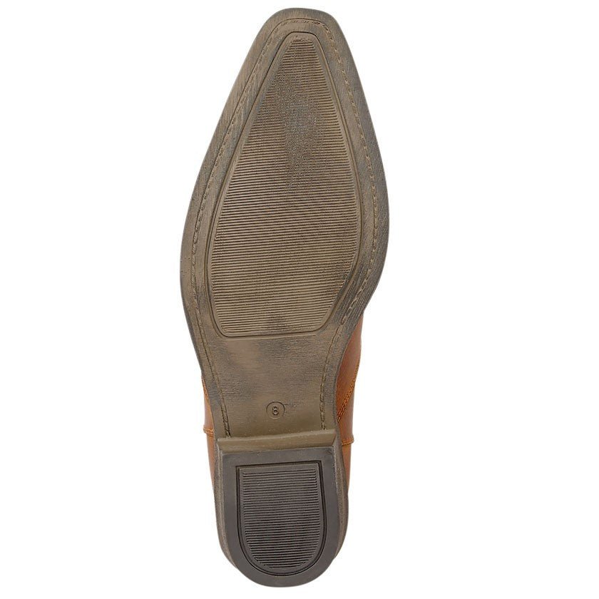 Woodland Leather Gusset Western Ankle Boots Black - Renna Clothing