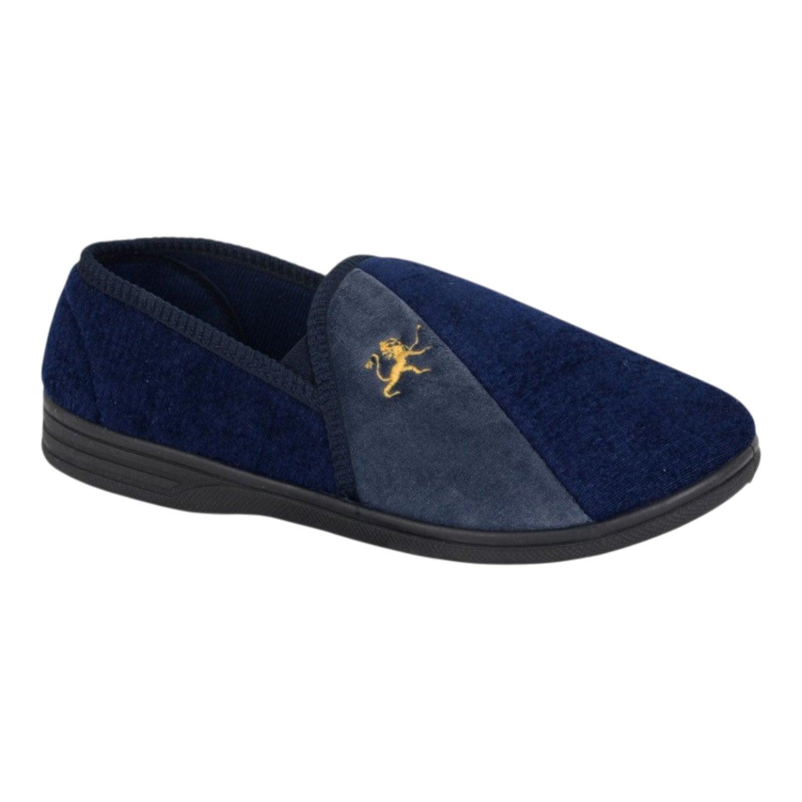 Zedzzz Men’s Twin Gusset Slippers - Navy - Renna Clothing